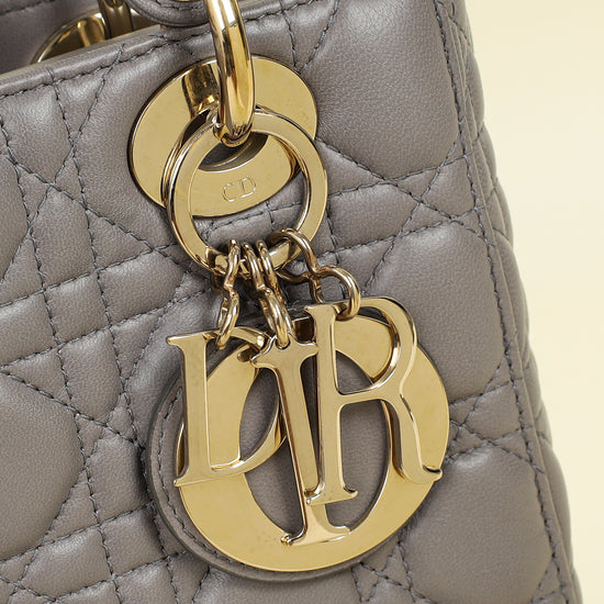 Christian Dior Grey My ABCDior Lady Dior Small Bag