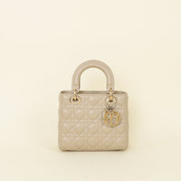 Christian Dior Dark Beige Lady Dior Small Bag