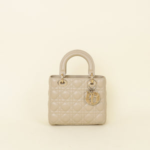 Christian Dior Dark Beige Lady Dior Small Bag