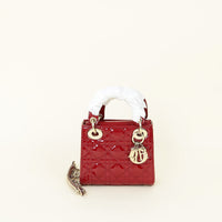 Christian Dior Red Chain Mini Lady Dior Bag