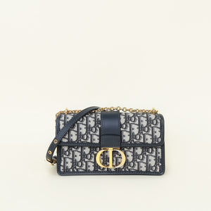 Christian Dior Blue Oblique 30 Montaigne East West Shoulder Bag