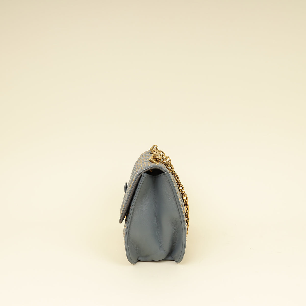 Christian Dior Bluish Grey Cannage Studded DiorAddict Flap Bag-Christian Dior-THE CLOSET