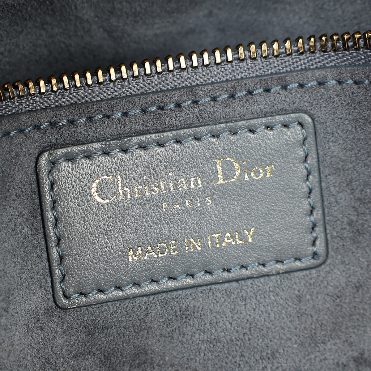 Christian Dior Bluish Grey Cannage Studded DiorAddict Flap Bag-Christian Dior-THE CLOSET