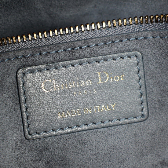 Christian Dior Bluish Grey Cannage Studded DiorAddict Flap Bag-Christian Dior-THE CLOSET