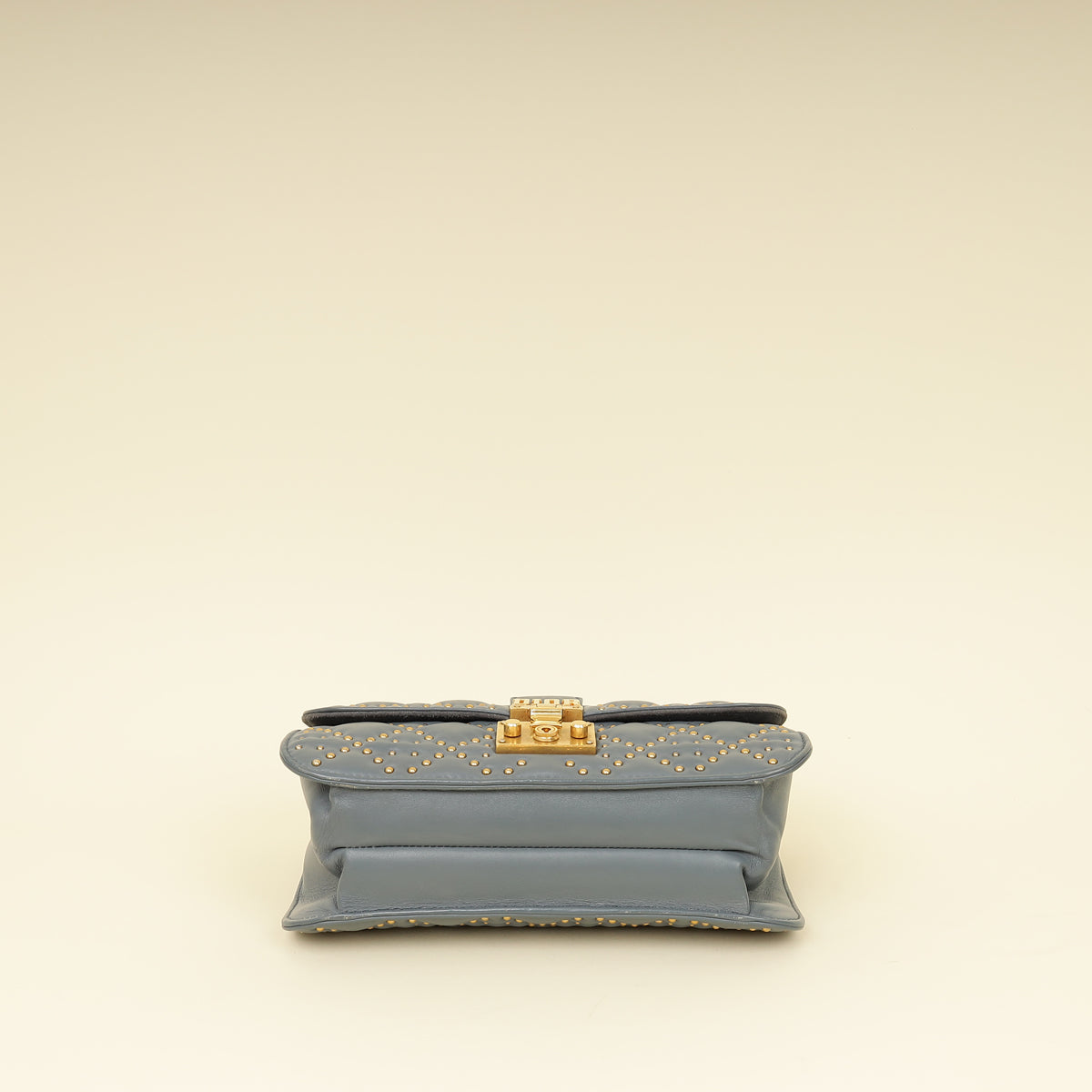 Christian Dior Bluish Grey Cannage Studded DiorAddict Flap Bag-Christian Dior-THE CLOSET