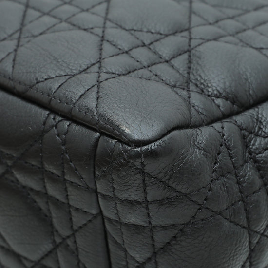 Christian Dior Black Soft Cannage Caro Large Bag