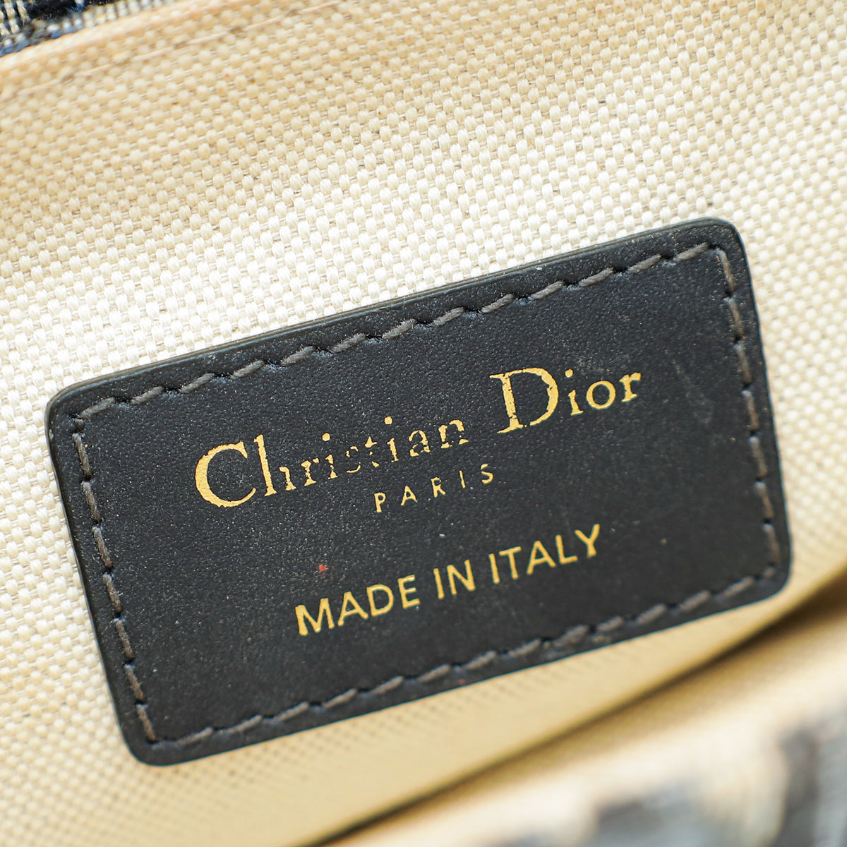 Christian Dior Navy Blue Oblique Saddle Mini Bag