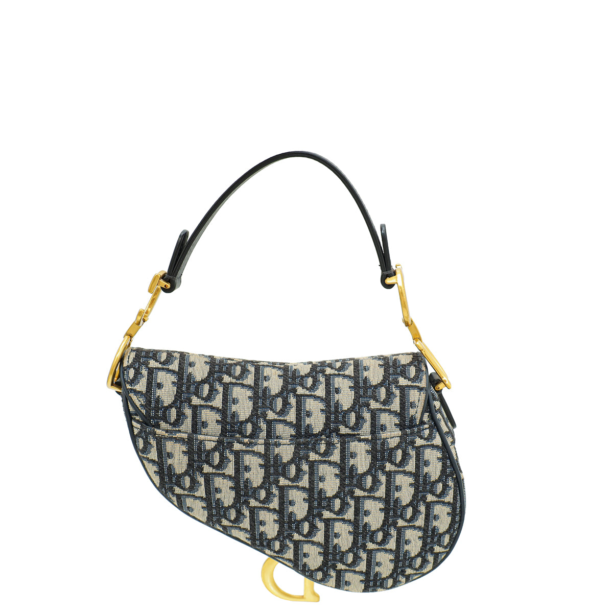 Christian Dior Navy Blue Oblique Saddle Mini Bag-Christian Dior-THE CLOSET