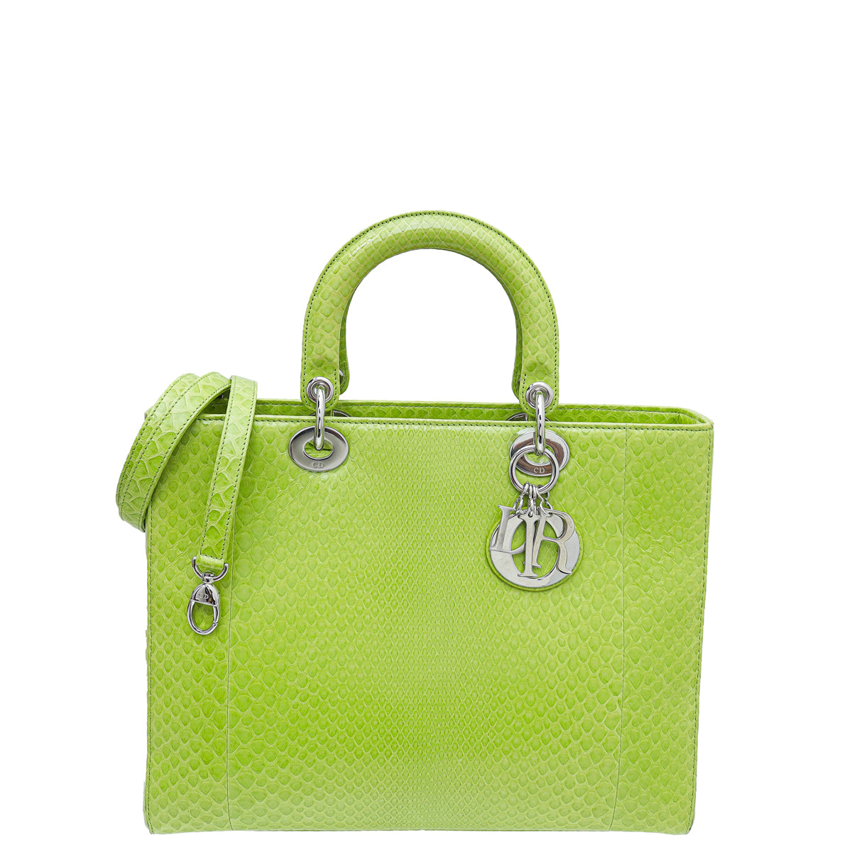 Christian Dior Kiwi Python Lady Dior Large Bag-Christian Dior-THE CLOSET