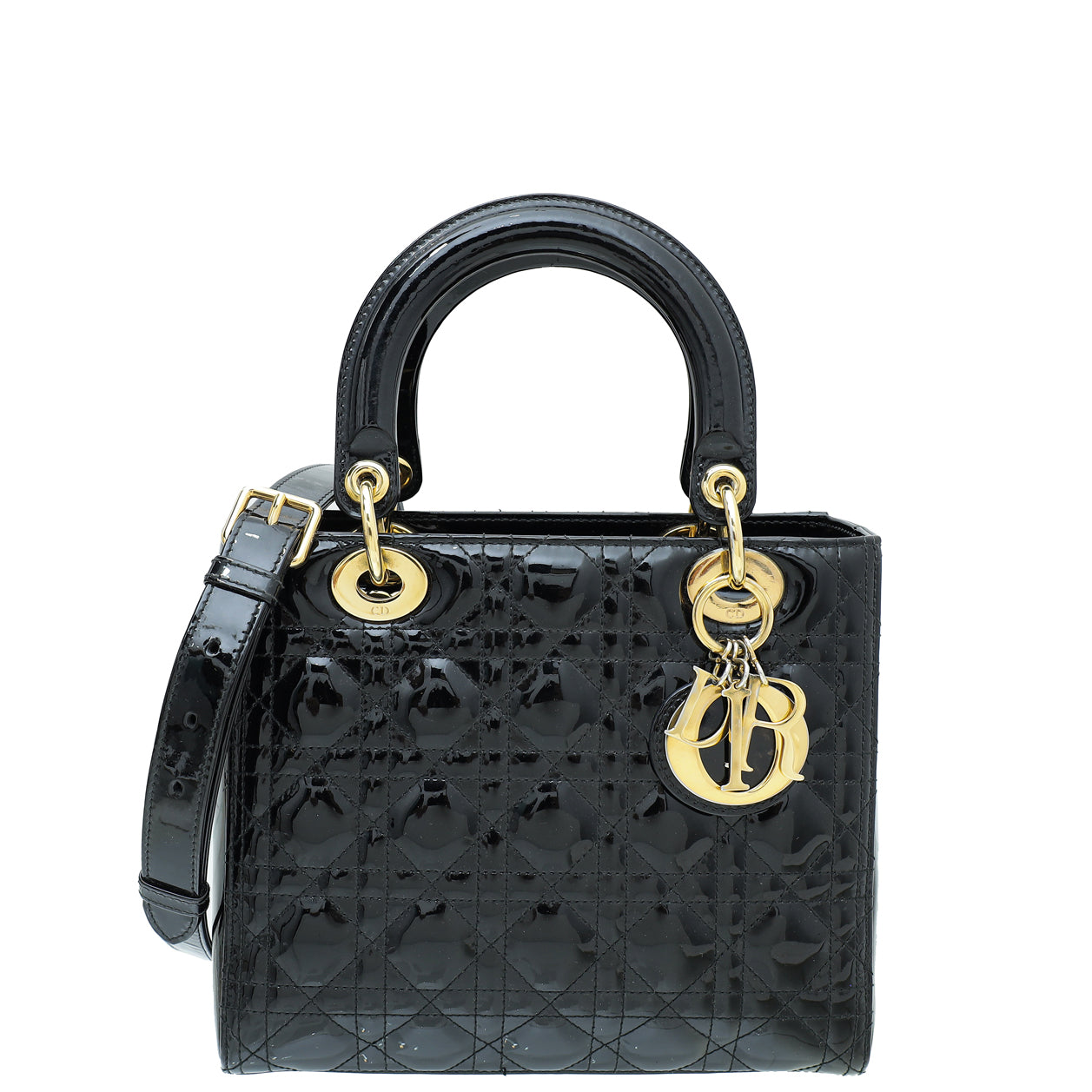 Christian Dior Black Lady Dior Medium Bag-Christian Dior-THE CLOSET
