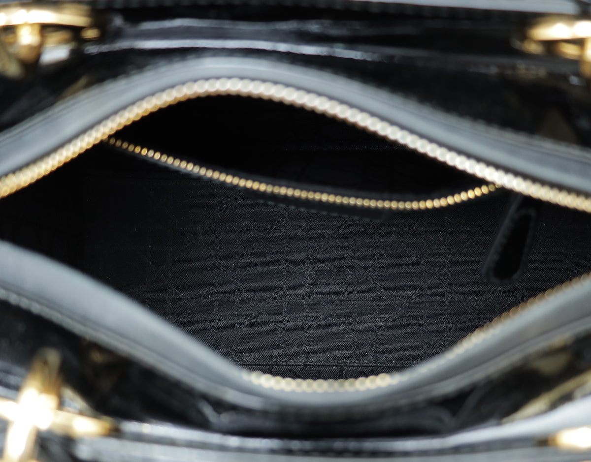 Christian Dior Black Lady Dior Medium Bag