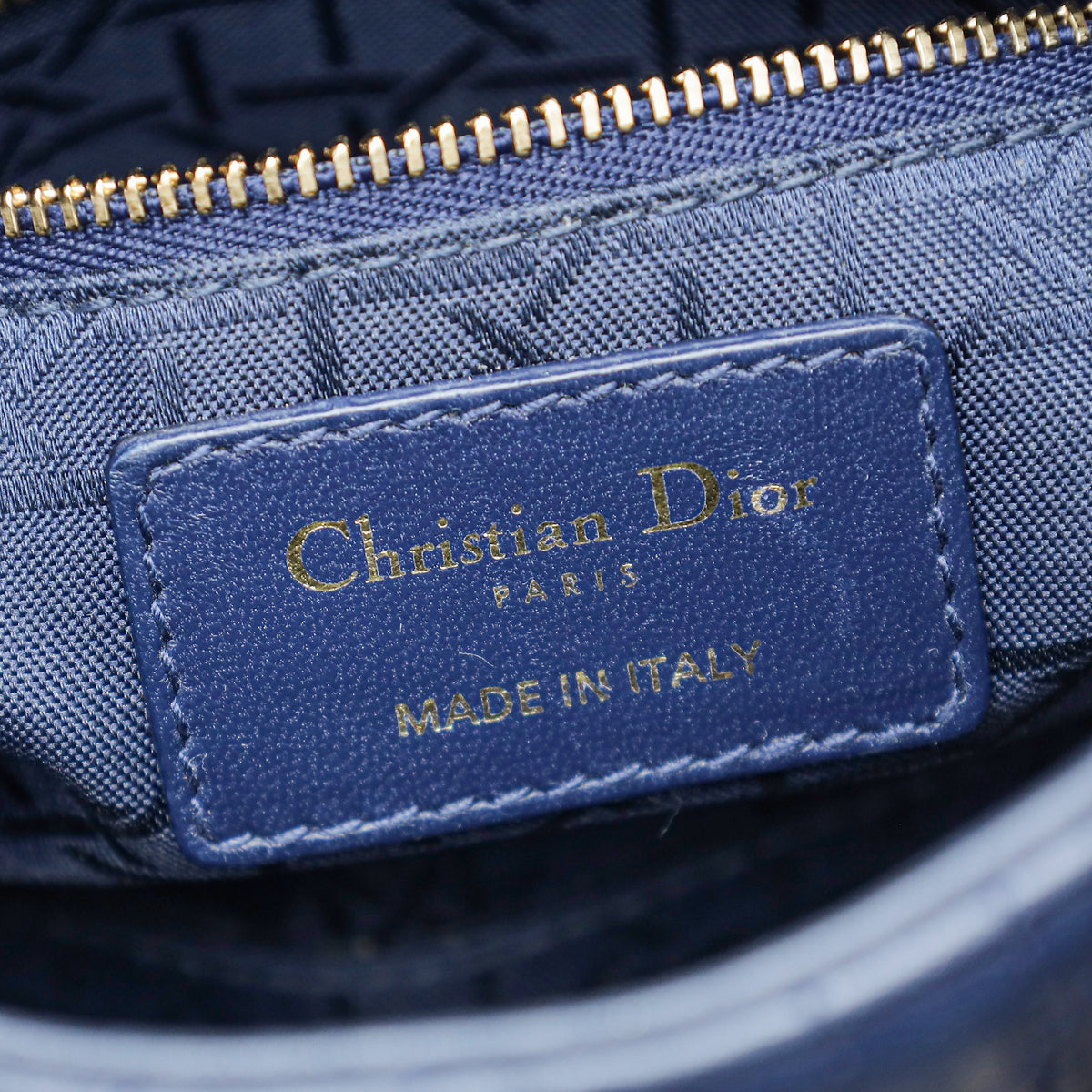 Christian Dior Navy Blue Lady Dior Mini Chain Bag – THE CLOSET