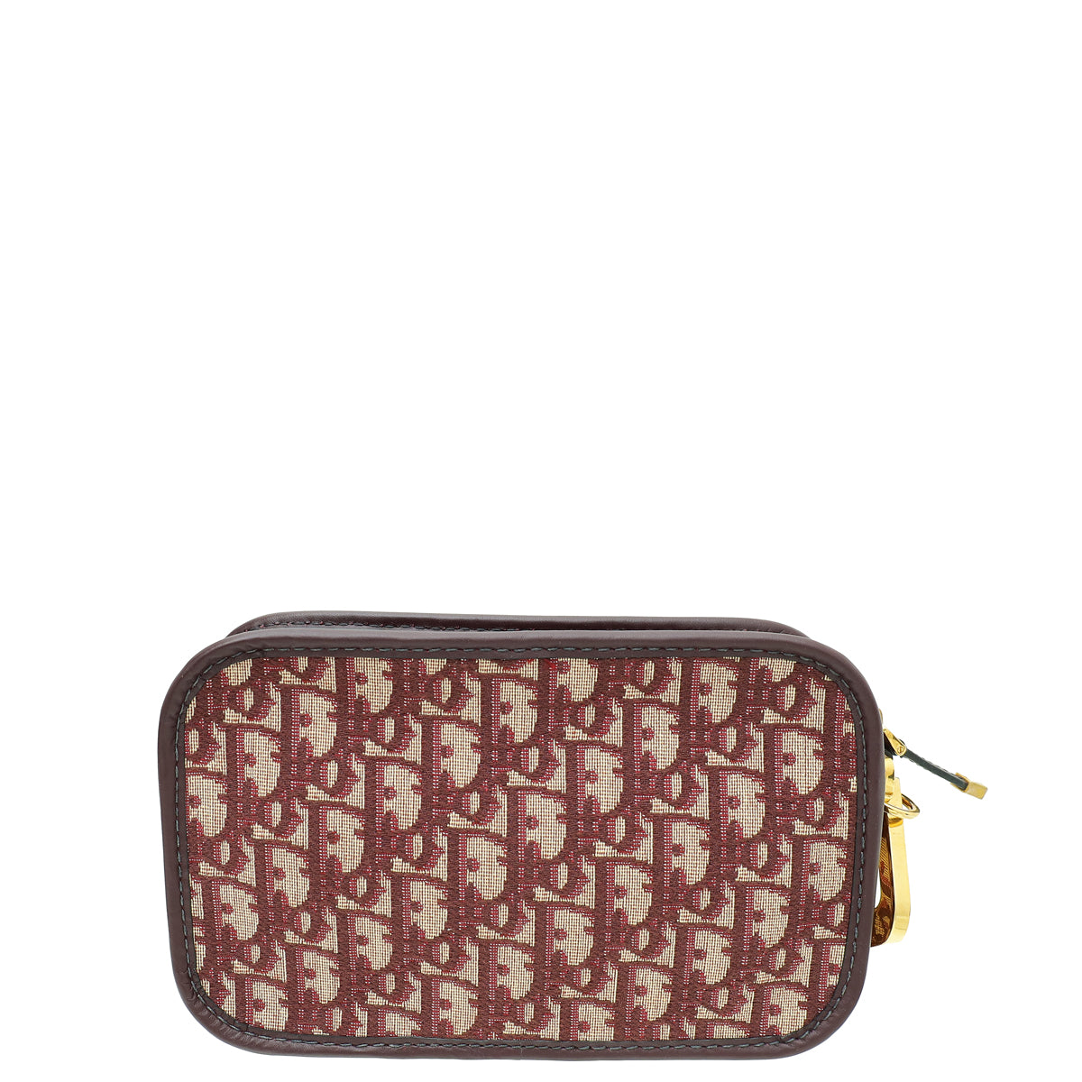 Christian Dior Burgundy Oblique Diorquake Clutch Pouch-Christian Dior-THE CLOSET