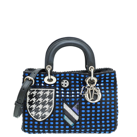 Christian Dior Bicolor Diorissimo Mini Metallic Tweed Bag