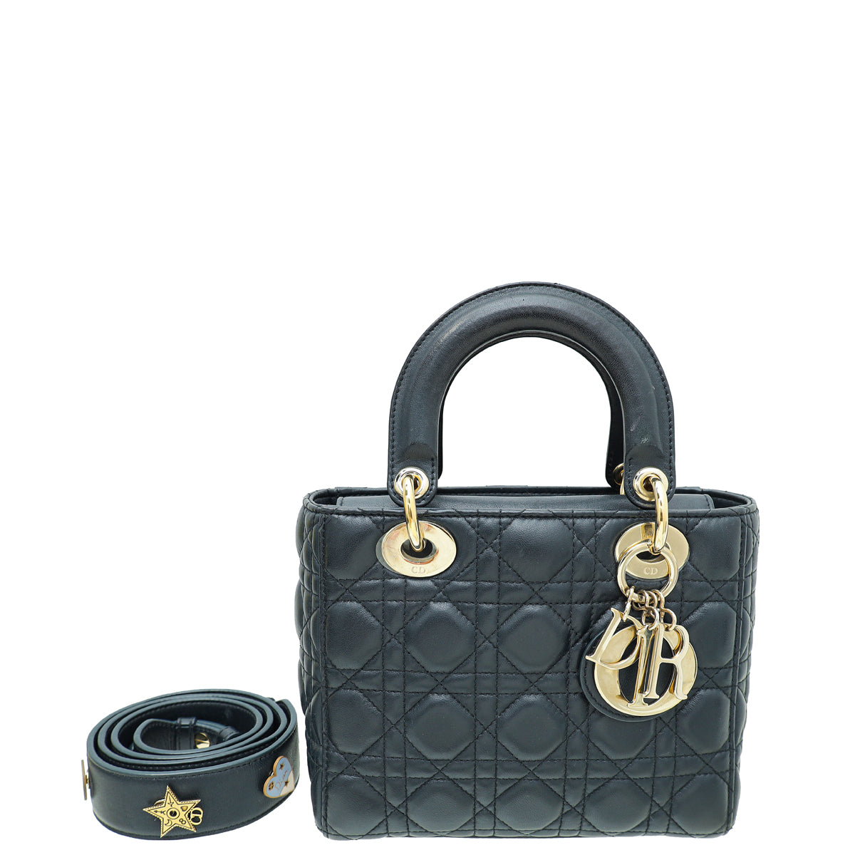 Christian Dior Dark Indigo Blue Lady Dior My ABCDior Small Bag-Christian Dior-THE CLOSET