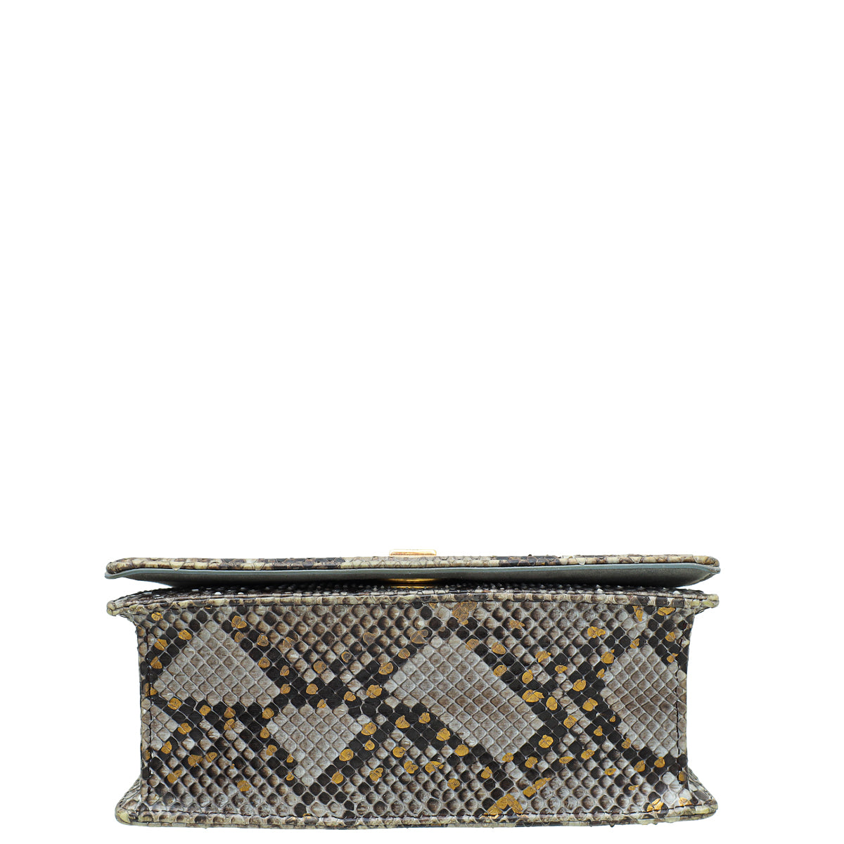 Christian Dior Grey Python Diorama Studs Small Bag