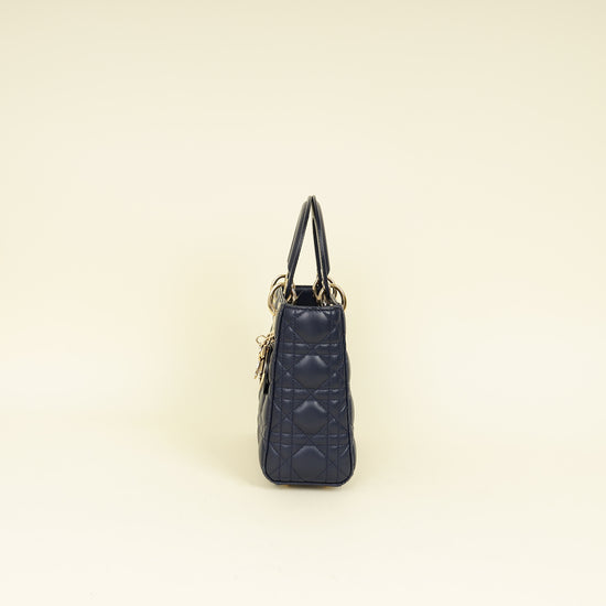 Christian Dior Navy My ABCDior Lady Dior Small Bag