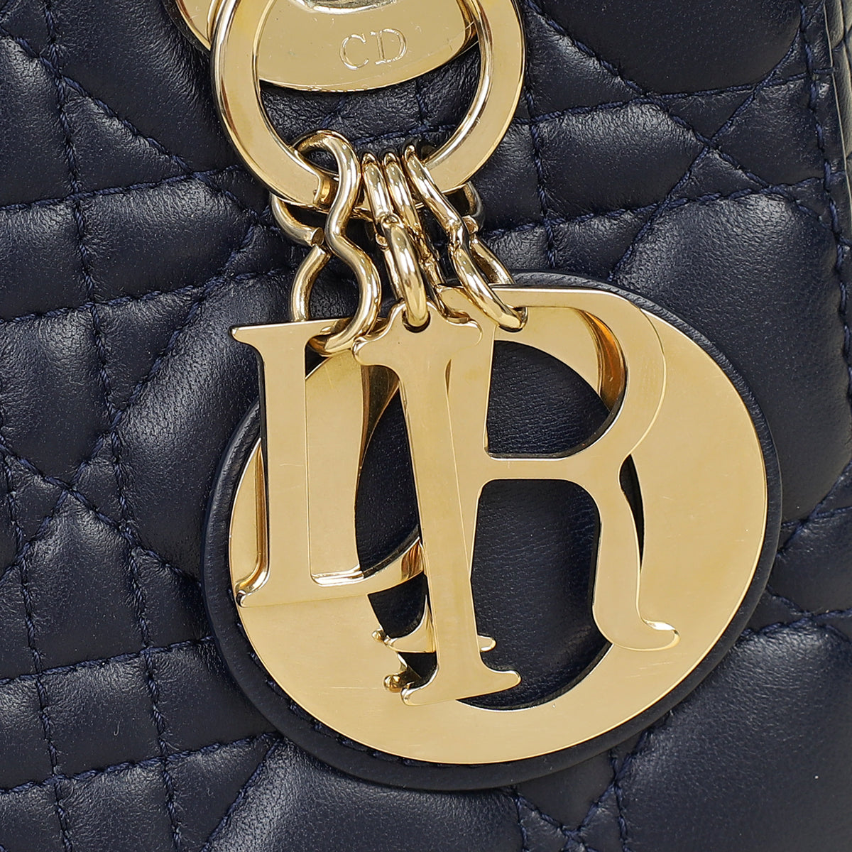 【値下可】Lady Dior バッグ　ミニ　ネイビーChristian Dior Christian Dior Navy My ABCDior Lady Dior Small Bag – THE CLOSET