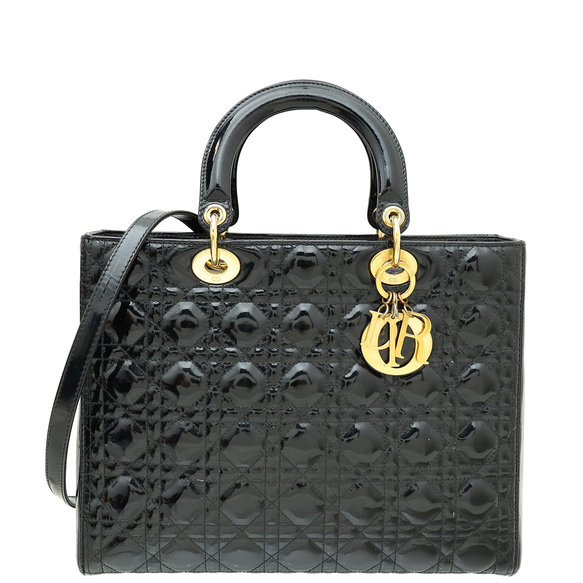 Christian Dior Black Lady Dior Large Bag-Christian Dior-THE CLOSET