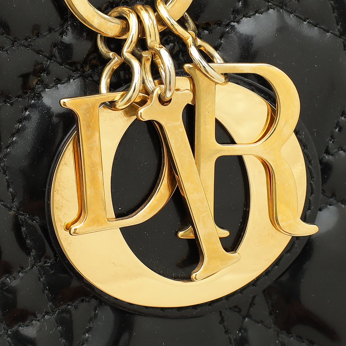 Christian Dior Black Lady Dior Medium Bag