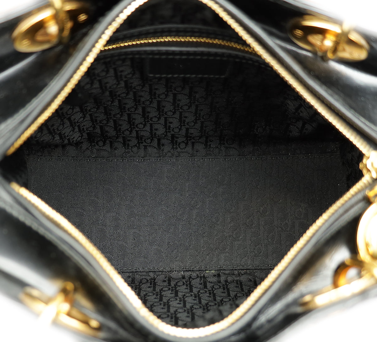 Christian Dior Black Lady Dior Medium Bag