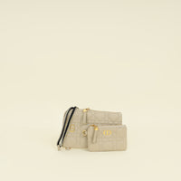 Christian Dior Beige Cannage Caro Multifunctional Pouch
