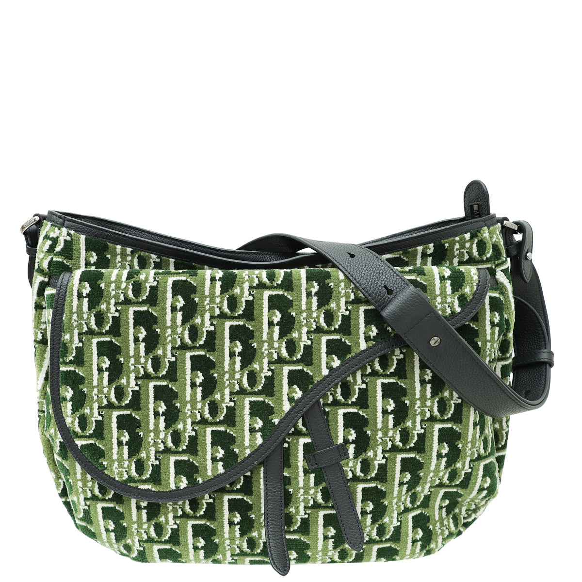 Christian Dior Bicolor Oblique Soft Saddle Bag-Christian Dior-THE CLOSET