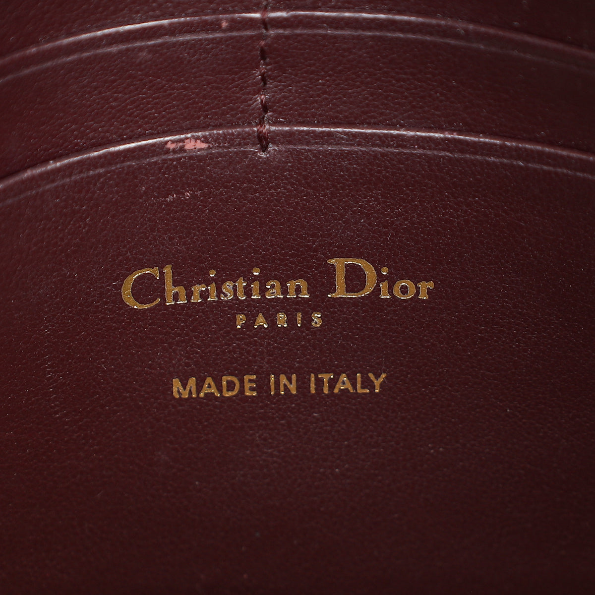 Christian Dior Burgundy Oblique Saddle Chain Pouch-Christian Dior-THE CLOSET