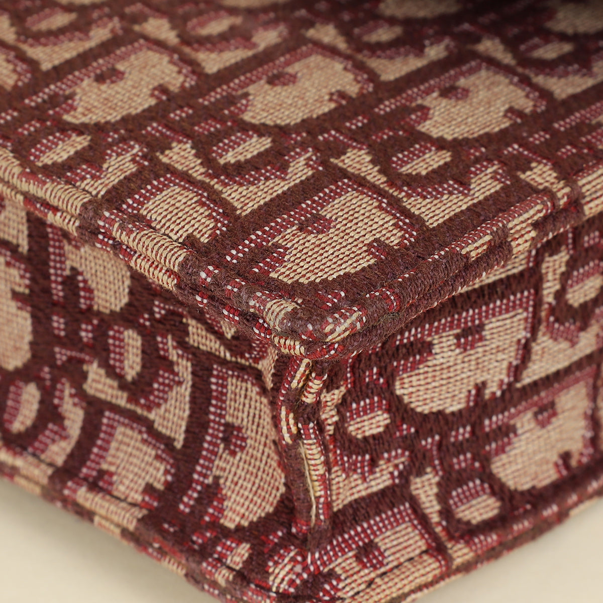 Christian Dior Burgundy Oblique Saddle Chain Pouch-Christian Dior-THE CLOSET