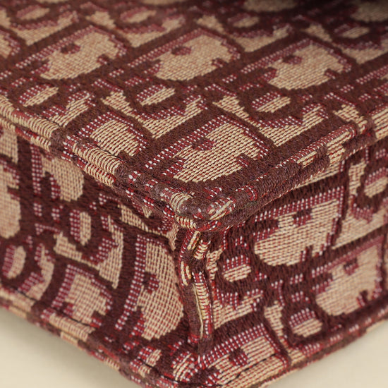 Christian Dior Burgundy Oblique Saddle Chain Pouch-Christian Dior-THE CLOSET