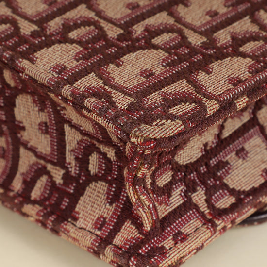 Christian Dior Burgundy Oblique Saddle Chain Pouch-Christian Dior-THE CLOSET