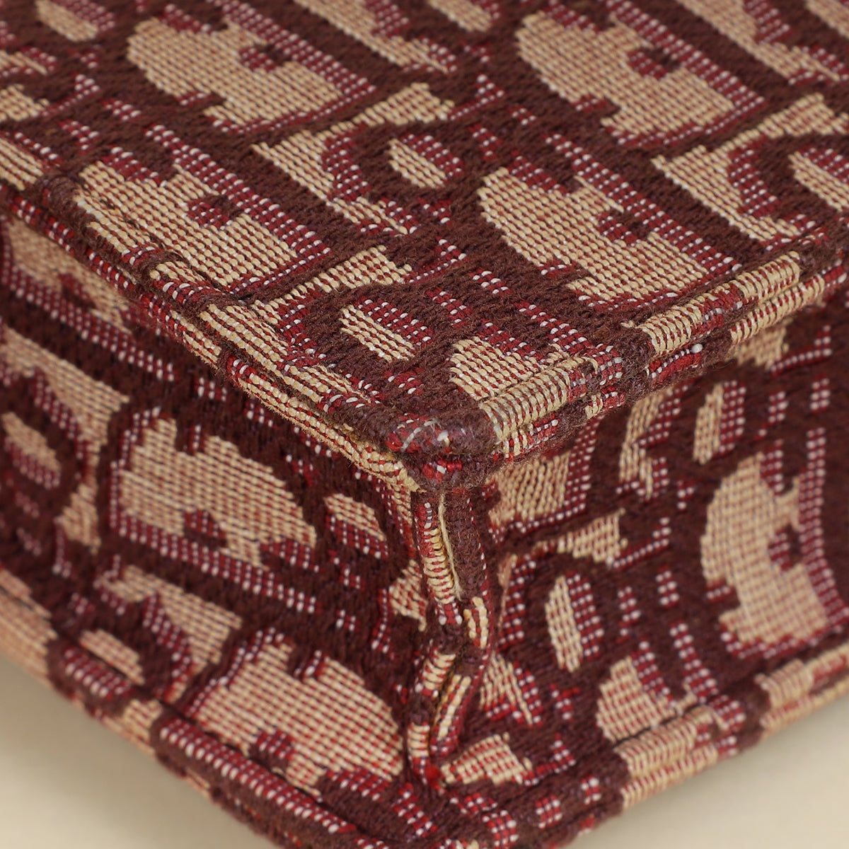 Christian Dior Burgundy Oblique Saddle Chain Pouch-Christian Dior-THE CLOSET