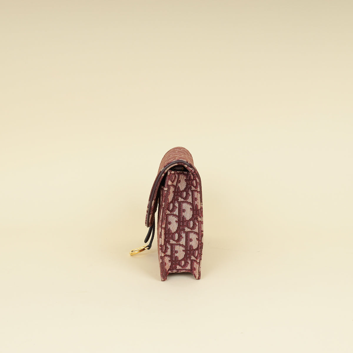 Christian Dior Burgundy Oblique Saddle Chain Pouch-Christian Dior-THE CLOSET