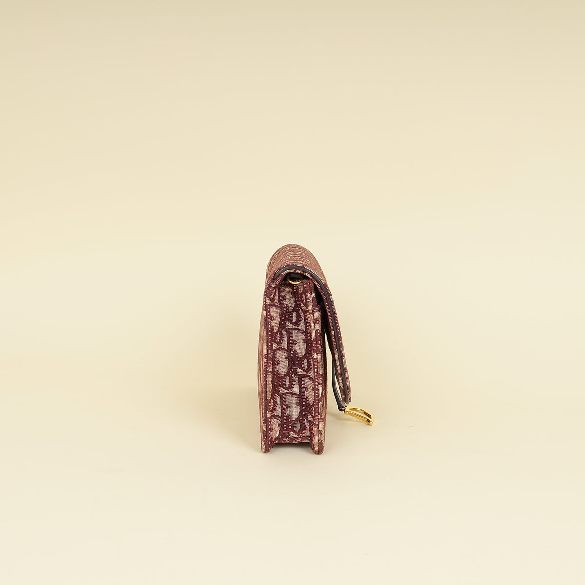 Christian Dior Burgundy Oblique Saddle Chain Pouch-Christian Dior-THE CLOSET