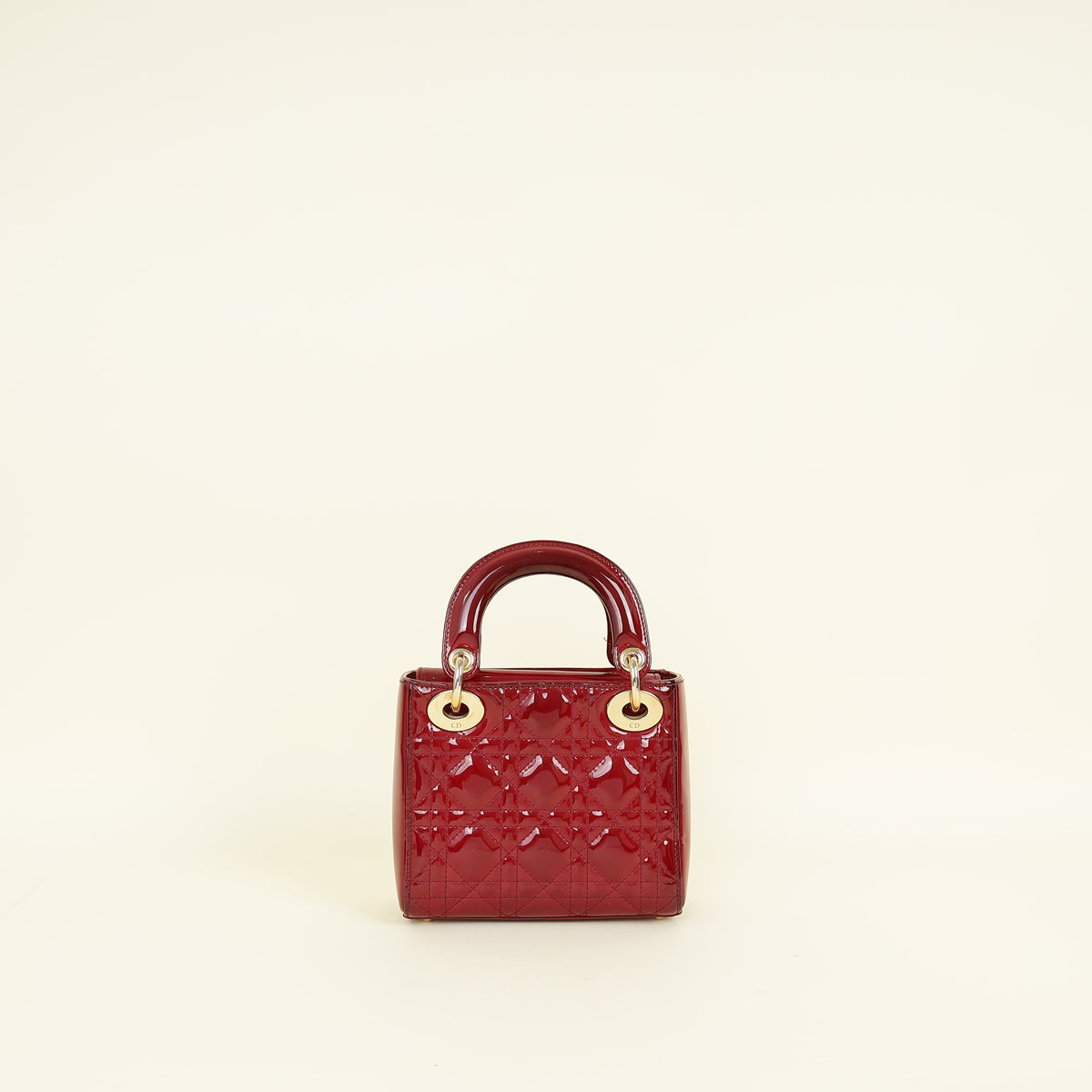 Christian Dior Cherry Red Lady Dior Mini Chain Bag