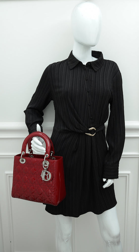 Christian Dior Red Lady Dior Bag