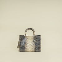 Christian Dior Bicolor Python Lady Dior Large Bag