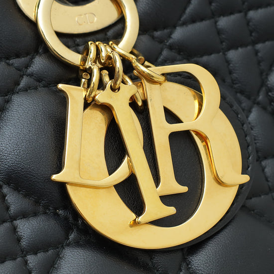 Christian Dior Black Lady Dior Large Bag