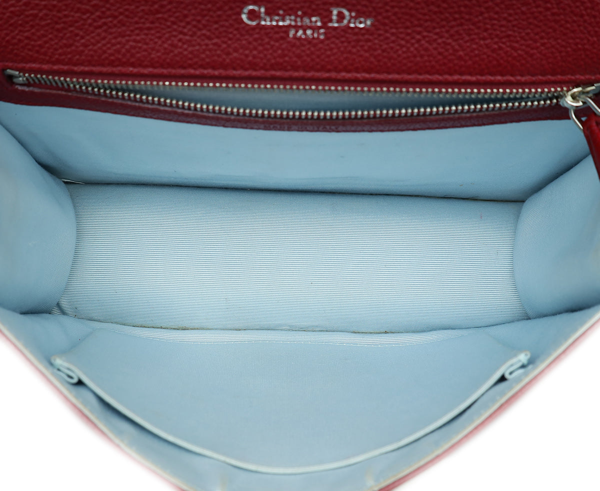 Christian Dior Dark Fuchsia Diorama Flap Medium Bag