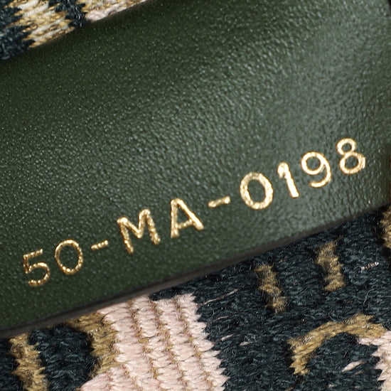 Christian Dior Dark Green Oblique w/ "ALANOUD" Embroidery Book Tote Large Bag