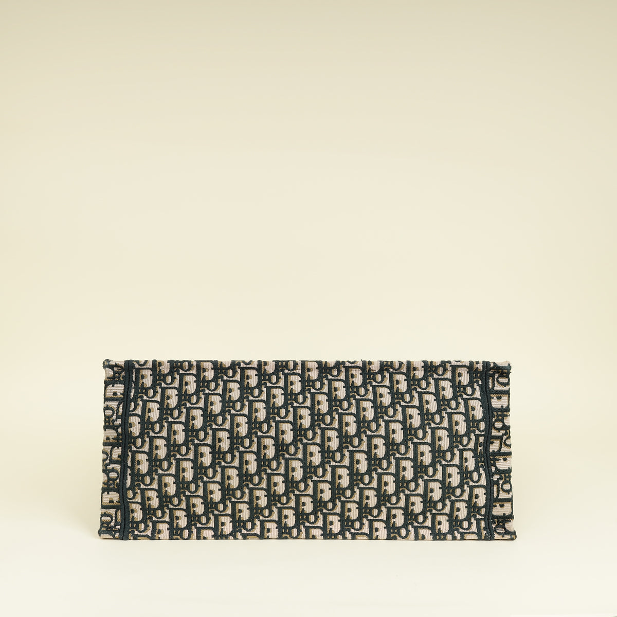 Christian Dior Dark Green Oblique w/ "ALANOUD" Embroidery Book Tote Large Bag