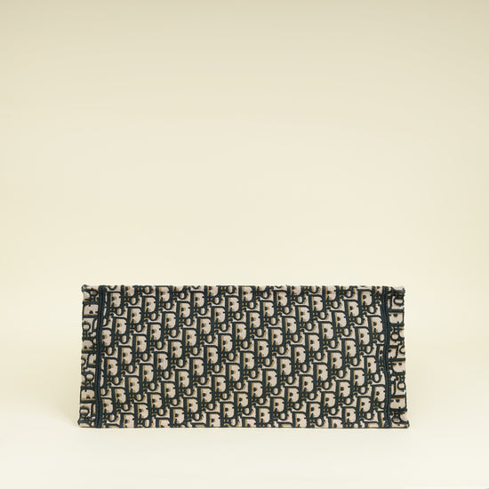 Christian Dior Dark Green Oblique w/ "ALANOUD" Embroidery Book Tote Large Bag