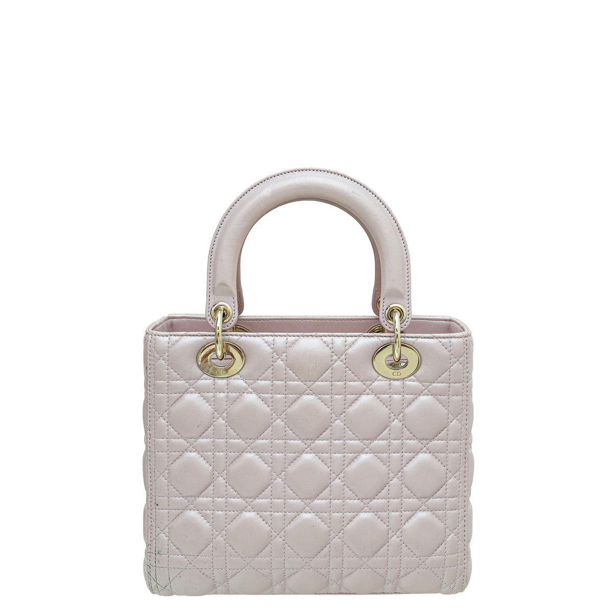 Christian Dior Light Pink Lady Dior Lambskin Medium Bag