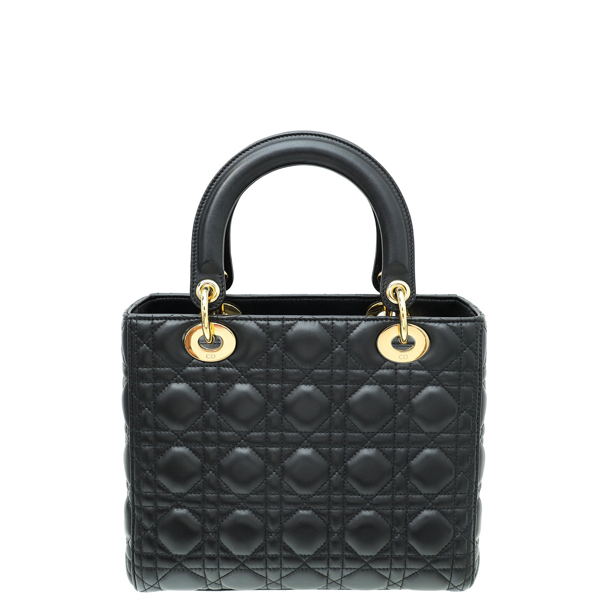 Christian Dior Black Lady Dior Medium Bag