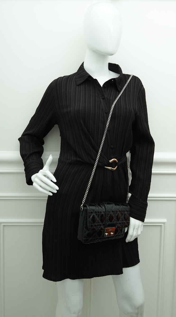 Christian Dior Black Miss Dior Promenade Chain Crossbody Bag