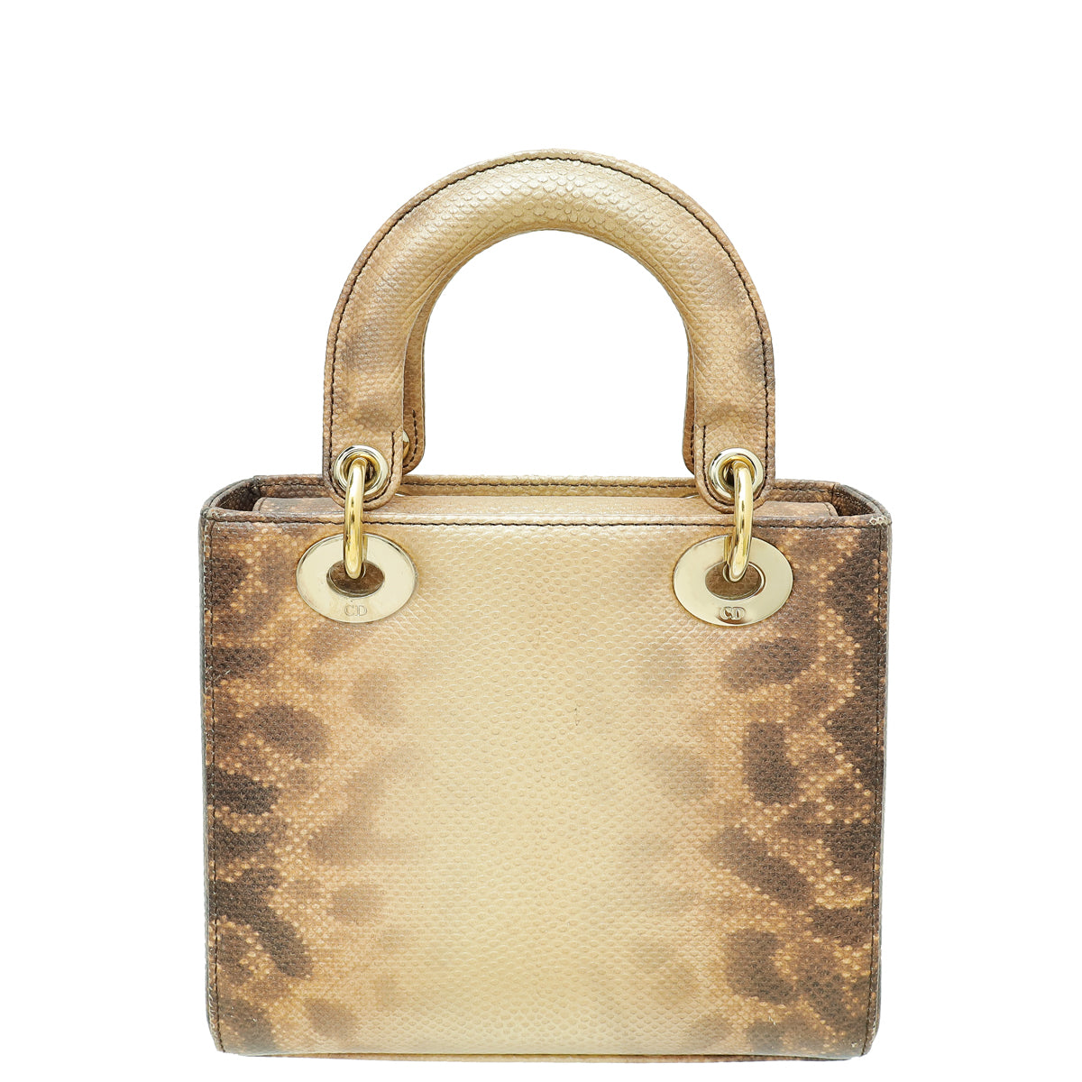 Christian Dior Metallic Bicolor Lizard Lady Dior Small Bag-Christian Dior-THE CLOSET