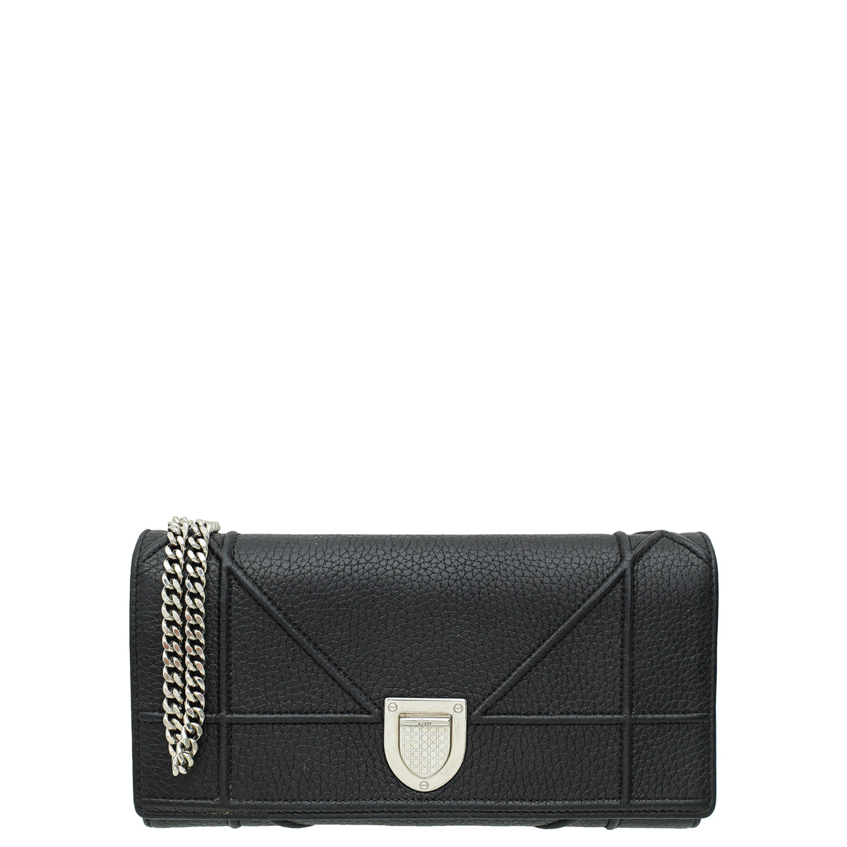 Christian Dior Black Diorama Wallet on Chain