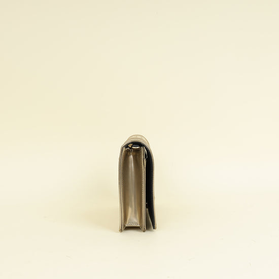 Christian Dior Champaign Diorama Microcannage Wallet On Chain