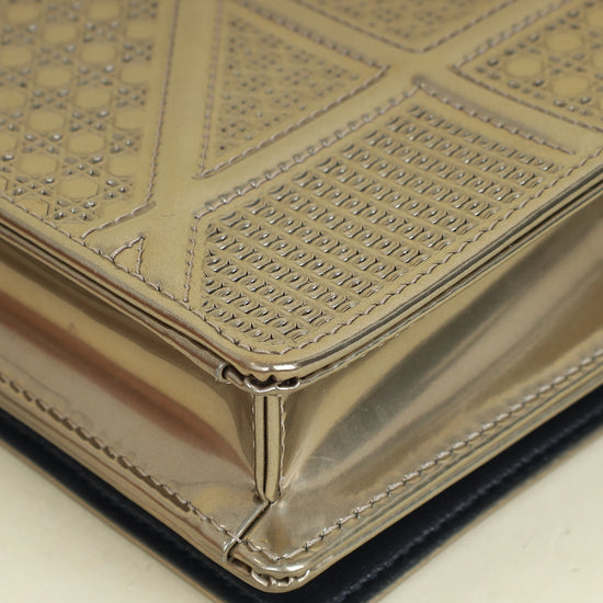 Christian Dior Champaign Diorama Microcannage Wallet On Chain