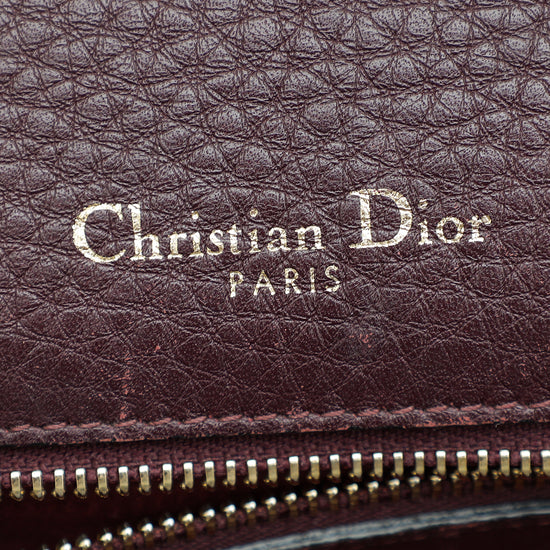 Christian Dior Burgundy Diorama Medium Flap Bag